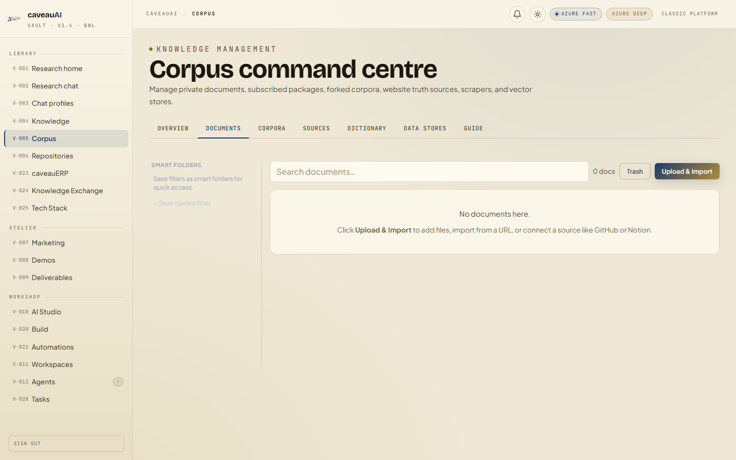 Corpus app screenshot
