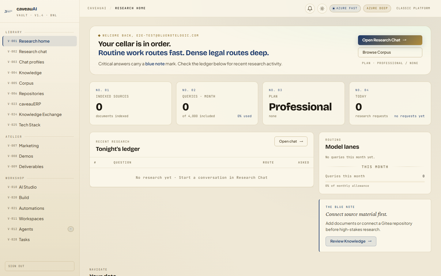 Research Home app screenshot
